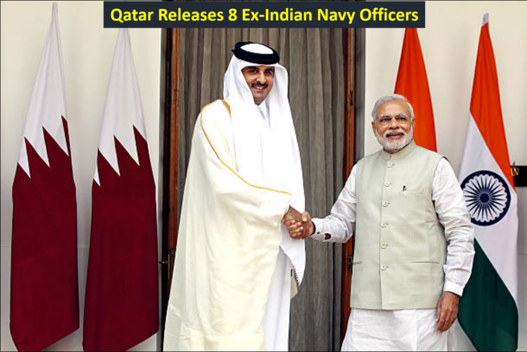 Qatar releases 8 Ex Indian Navy officers